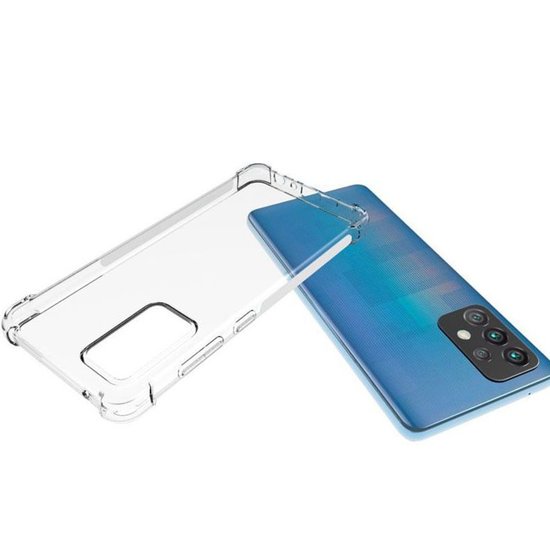 Samsung Galaxy A52 / A52s hoesje, MobyDefend Transparante Shockproof TPU Gelcase, Verstevigde Hoeken, Volledig Doorzichtig