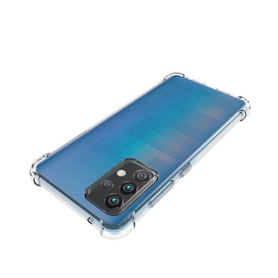 Samsung Galaxy A52 / A52s hoesje, MobyDefend Transparante Shockproof TPU Gelcase, Verstevigde Hoeken, Volledig Doorzichtig