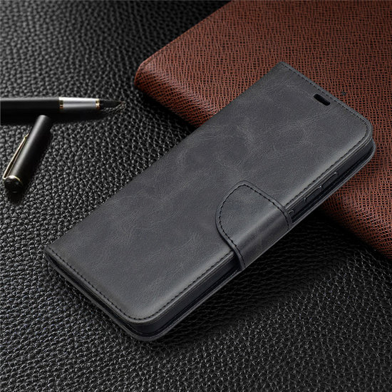 Samsung Galaxy A52 / A52s Hoesje - MobyDefend Wallet Book Case Met Koord - Zwart