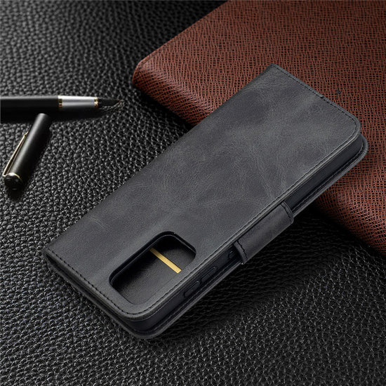 Samsung Galaxy A52 / A52s hoesje, MobyDefend Wallet Book Case Met Koord, Zwart