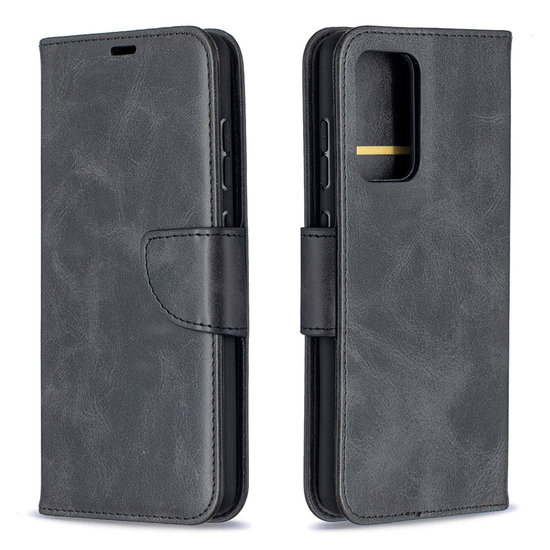 Samsung Galaxy A52 / A52s hoesje, MobyDefend Wallet Book Case Met Koord, Zwart