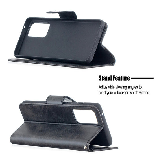 Samsung Galaxy A52 / A52s Hoesje - MobyDefend Wallet Book Case Met Koord - Zwart