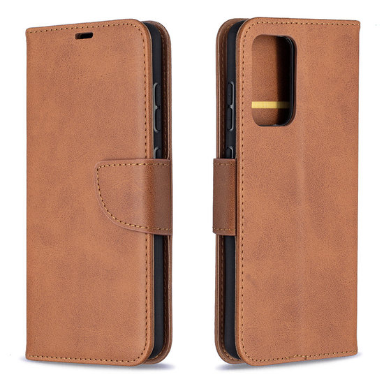 Samsung Galaxy A52 / A52s Hoesje - MobyDefend Wallet Book Case Met Koord - Bruin