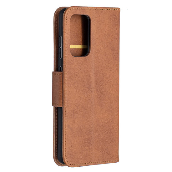 Samsung Galaxy A52 / A52s hoesje, MobyDefend Wallet Book Case Met Koord, Bruin