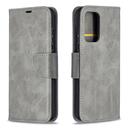 Samsung Galaxy A52 / A52s Hoesje - MobyDefend Wallet Book Case Met Koord - Grijs