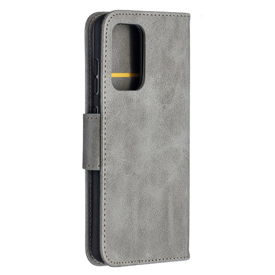 Samsung Galaxy A52 / A52s hoesje, MobyDefend Wallet Book Case Met Koord, Grijs