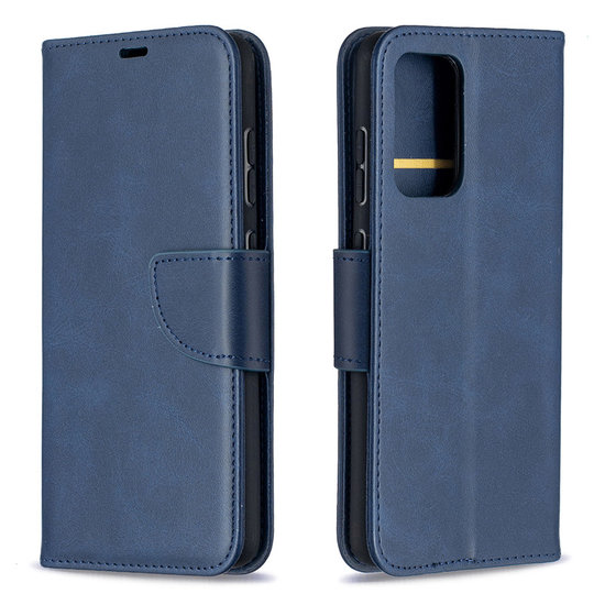 Samsung Galaxy A52 / A52s Hoesje - MobyDefend Wallet Book Case Met Koord - Blauw