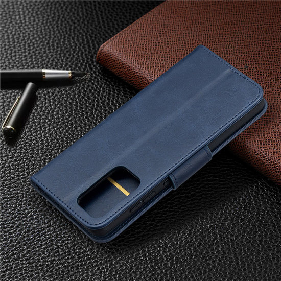 Samsung Galaxy A52 / A52s Hoesje - MobyDefend Wallet Book Case Met Koord - Blauw