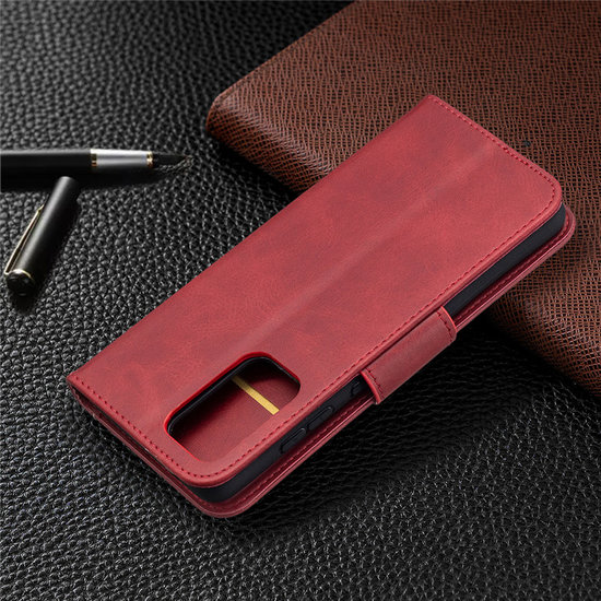 Samsung Galaxy A52 / A52s Hoesje - MobyDefend Wallet Book Case Met Koord - Rood