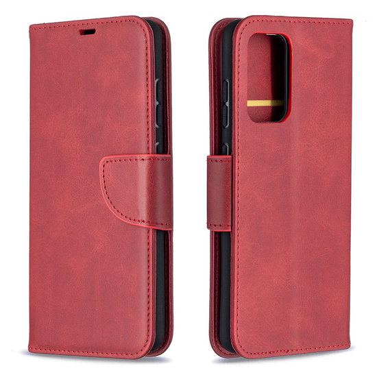 Samsung Galaxy A52 / A52s hoesje, MobyDefend Wallet Book Case Met Koord, Rood