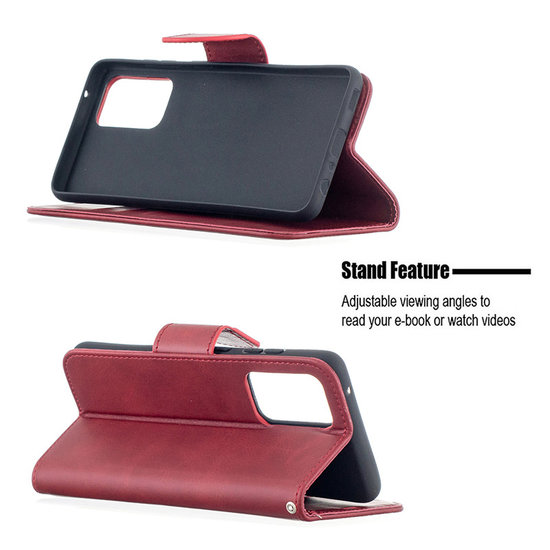 Samsung Galaxy A52 / A52s Hoesje - MobyDefend Wallet Book Case Met Koord - Rood