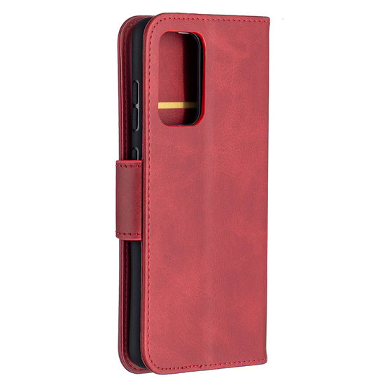 Samsung Galaxy A52 / A52s hoesje, MobyDefend Wallet Book Case Met Koord, Rood