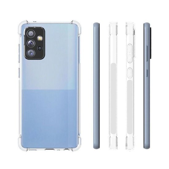 Samsung Galaxy A72 Hoesje - MobyDefend Transparante Shockproof TPU Backcover - Verstevigde Hoeken - Volledig Doorzichtig