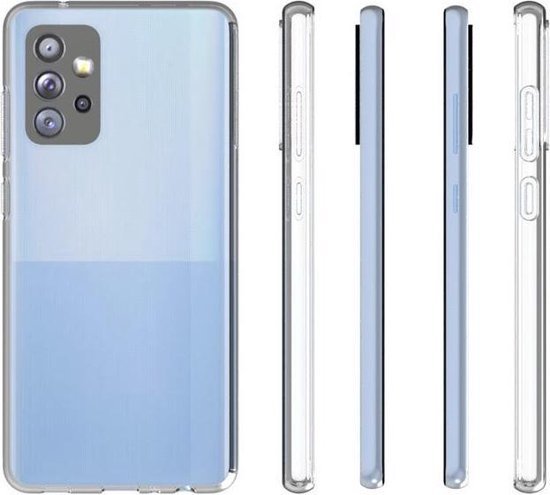 Samsung Galaxy A72 Hoesje - MobyDefend Transparante TPU Backcover - Volledig Doorzichtig