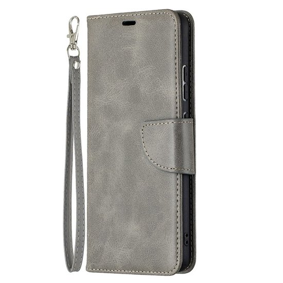 Nokia 2.4 Hoesje - MobyDefend Wallet Book Case Met Koord - Grijs
