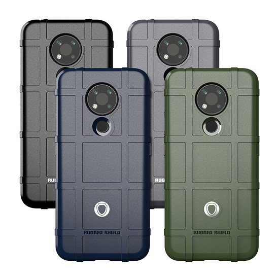Nokia 3.4 hoesje, Rugged Shield TPU Gelcase, Blauw