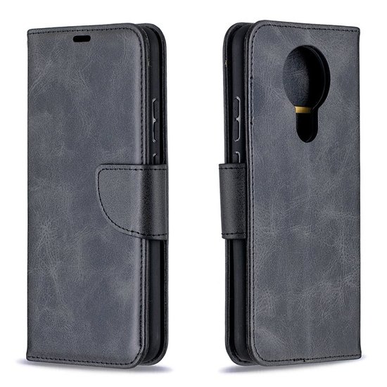 Nokia 3.4 Hoesje - MobyDefend Wallet Book Case Met Koord - Zwart