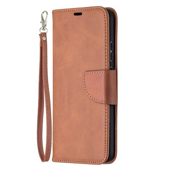 Nokia 3.4 Hoesje - MobyDefend Wallet Book Case Met Koord - Bruin