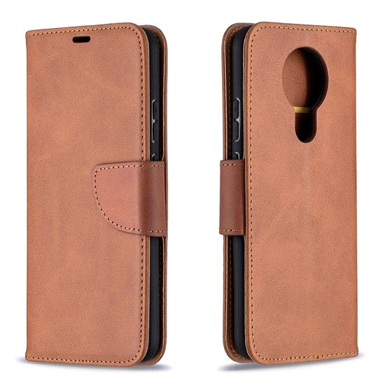 Nokia 3.4 Hoesje - MobyDefend Wallet Book Case Met Koord - Bruin