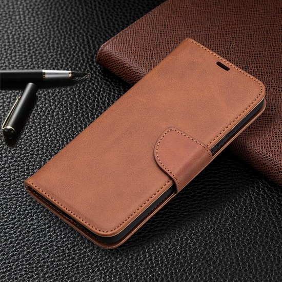Nokia 3.4 Hoesje - MobyDefend Wallet Book Case Met Koord - Bruin