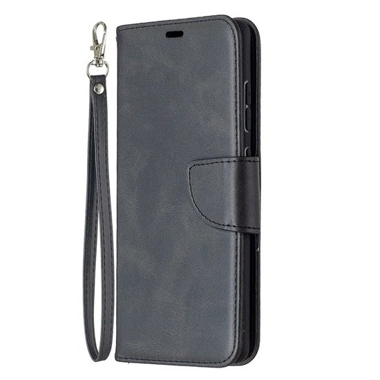 Samsung Galaxy S20 FE hoesje, MobyDefend Wallet Book Case Met Koord, Zwart