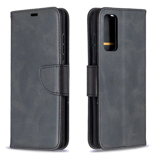 Samsung Galaxy S20 FE hoesje, MobyDefend Wallet Book Case Met Koord, Zwart