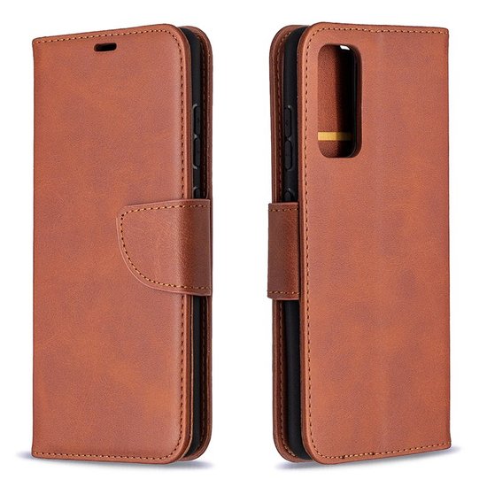 Samsung Galaxy S20 FE Hoesje - MobyDefend Wallet Book Case Met Koord - Bruin