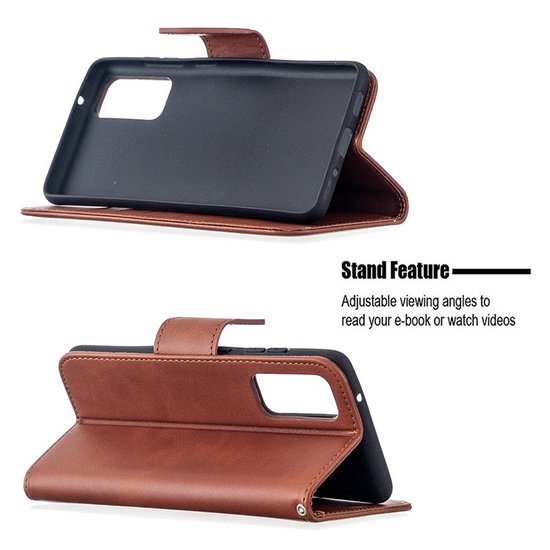 Samsung Galaxy S20 FE Hoesje - MobyDefend Wallet Book Case Met Koord - Bruin