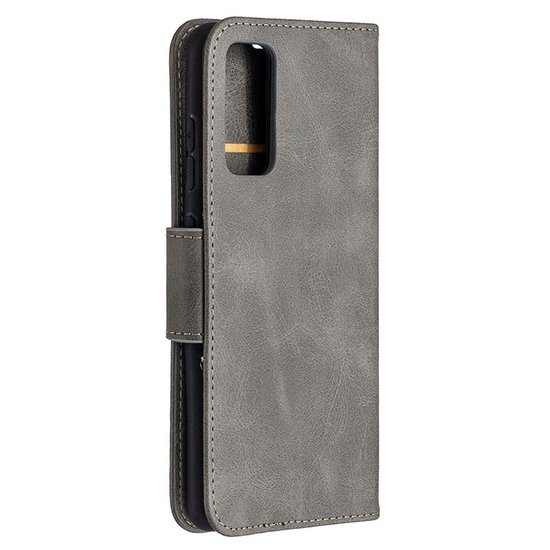 Samsung Galaxy S20 FE Hoesje - MobyDefend Wallet Book Case Met Koord - Grijs