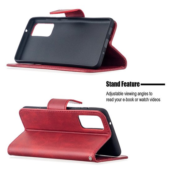 Samsung Galaxy S20 FE Hoesje - MobyDefend Wallet Book Case Met Koord - Rood