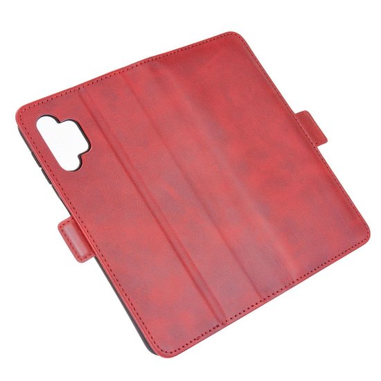 Samsung Galaxy A32 (4G) Hoesje - MobyDefend Luxe Wallet Book Case (Sluiting Zijkant) - Rood