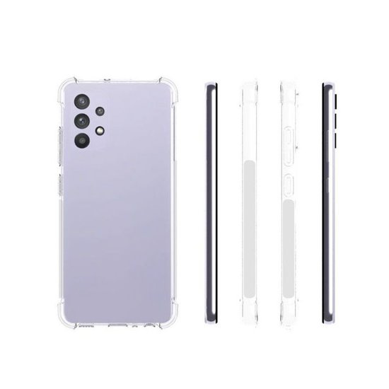 Samsung Galaxy A32 (4G) Hoesje - MobyDefend Transparante Shockproof TPU Backcover - Verstevigde Hoeken - Volledig Doorzichtig