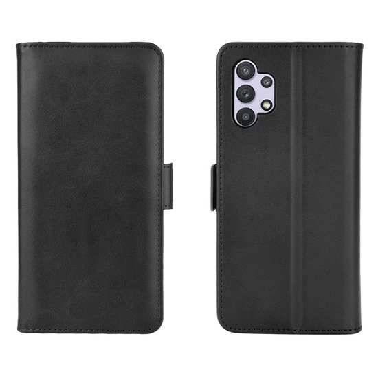 Samsung Galaxy A32 (5G) Hoesje - MobyDefend Luxe Wallet Book Case (Sluiting Zijkant) - Zwart