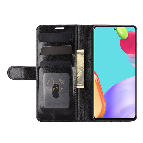 Samsung Galaxy A52 / A52s hoesje, MobyDefend Wallet Book Case (Sluiting Achterkant), Zwart