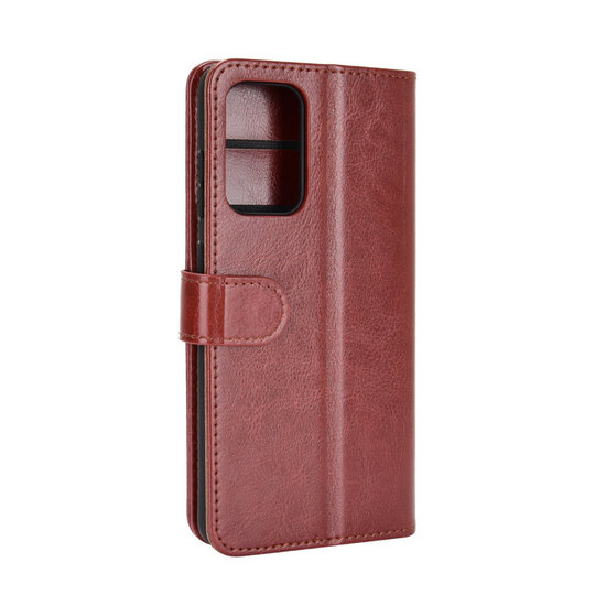 Samsung Galaxy A52 / A52s Hoesje - MobyDefend Wallet Book Case (Sluiting Achterkant) - Bruin
