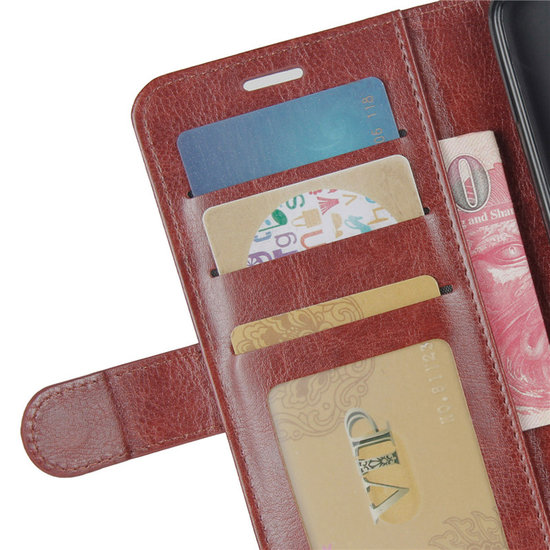 Nokia 2.4 Hoesje - MobyDefend Wallet Book Case (Sluiting Achterkant) - Bruin