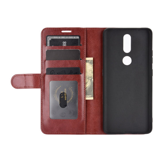 Nokia 2.4 Hoesje - MobyDefend Wallet Book Case (Sluiting Achterkant) - Bruin