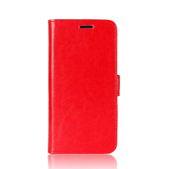 Nokia 2.4 hoesje, MobyDefend Wallet Book Case (Sluiting Achterkant), Rood