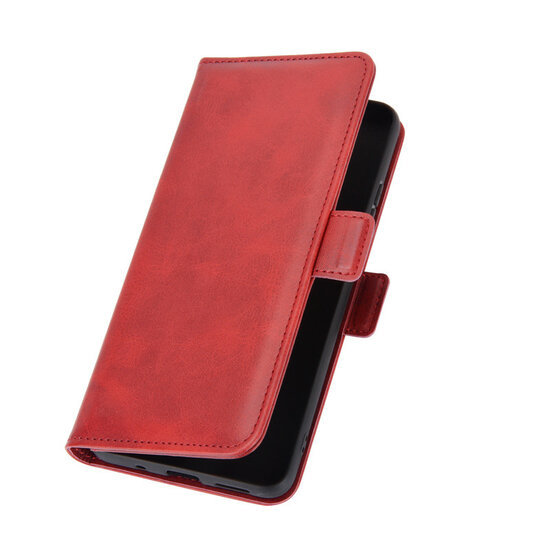 Nokia 2.4 Hoesje - MobyDefend Luxe Wallet Book Case (Sluiting Zijkant) - Rood