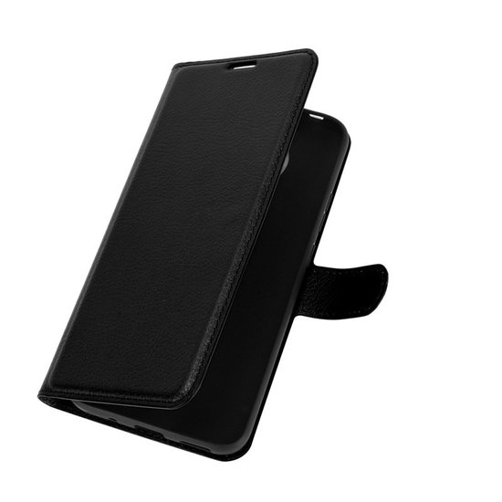 Nokia 3.4 hoesje, MobyDefend Kunstleren Wallet Book Case, Zwart