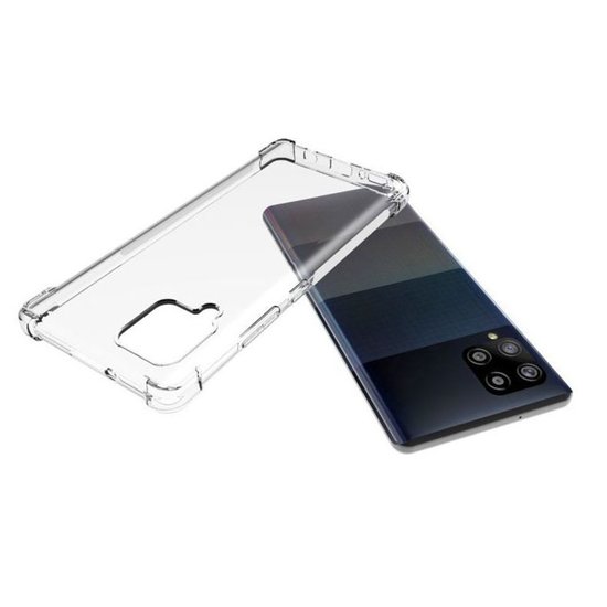 Samsung Galaxy A42 hoesje, MobyDefend Transparante Shockproof TPU Gelcase, Verstevigde Hoeken, Volledig Doorzichtig