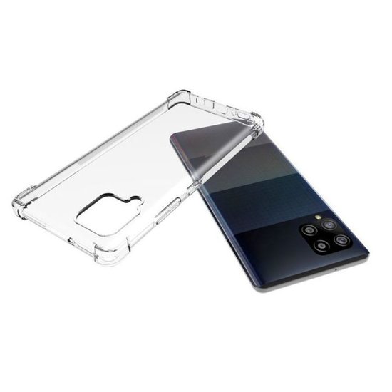 Samsung Galaxy A42 Hoesje - MobyDefend Transparante Shockproof TPU Backcover - Verstevigde Hoeken - Volledig Doorzichtig