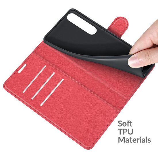 Sony Xperia 1 III Hoesje - MobyDefend Kunstleren Wallet Book Case (Sluiting Voorkant) - Rood