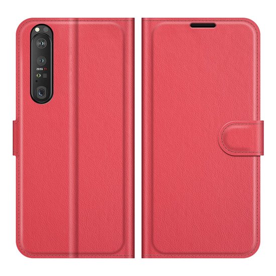 Sony Xperia 1 III hoesje, MobyDefend Kunstleren Wallet Book Case, Rood