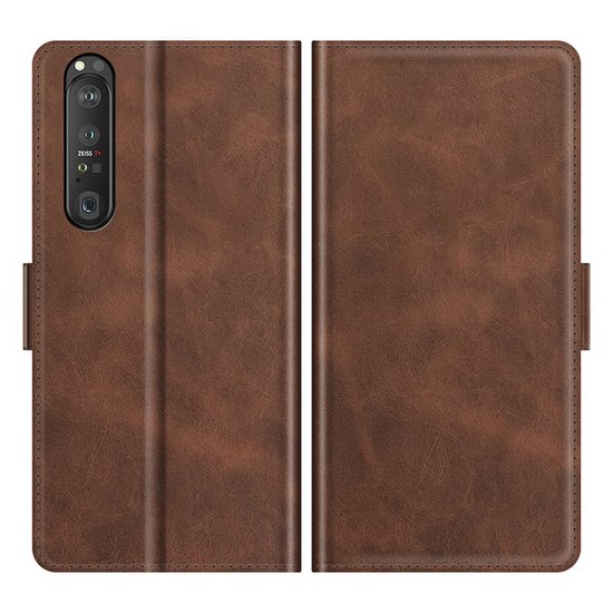 Sony Xperia 1 III hoesje, MobyDefend Luxe Wallet Book Case (Sluiting Zijkant), Bruin