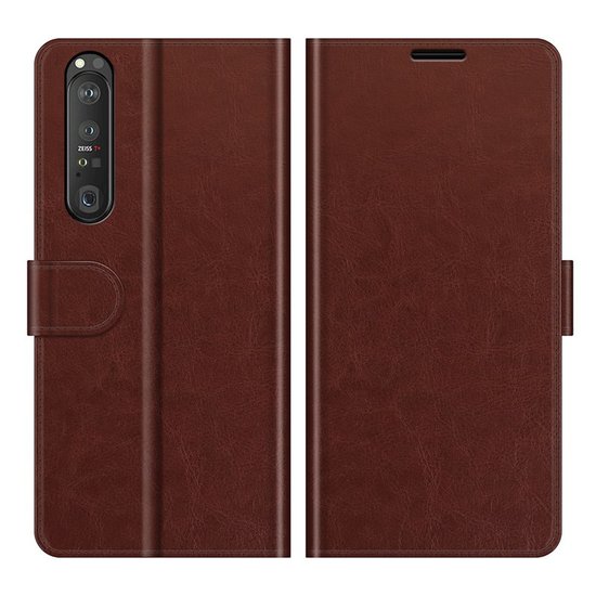 Sony Xperia 1 III Hoesje - MobyDefend Wallet Book Case (Sluiting Achterkant) - Bruin