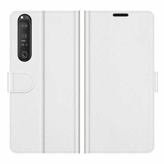 Sony Xperia 1 III hoesje, MobyDefend Wallet Book Case (Sluiting Achterkant), Wit
