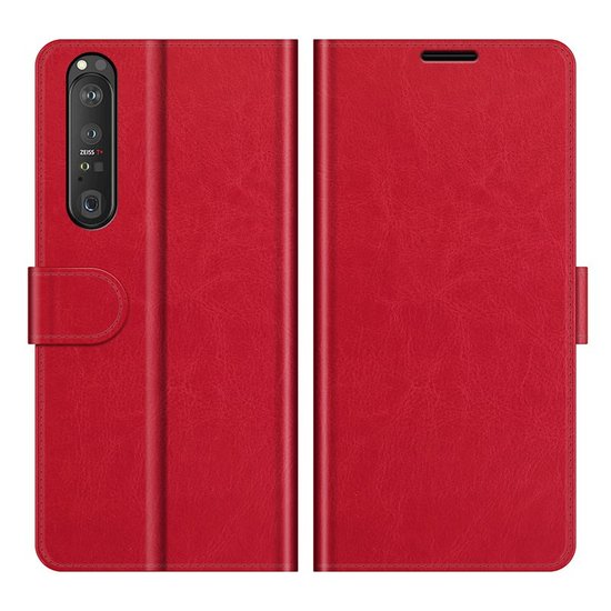 Sony Xperia 1 III hoesje, MobyDefend Wallet Book Case (Sluiting Achterkant), Rood