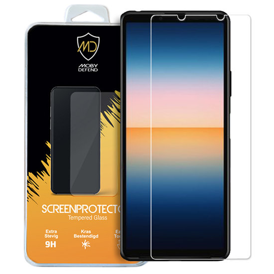 Sony Xperia 10 III screenprotector - MobyDefend Case-Friendly Screensaver - Gehard Glas