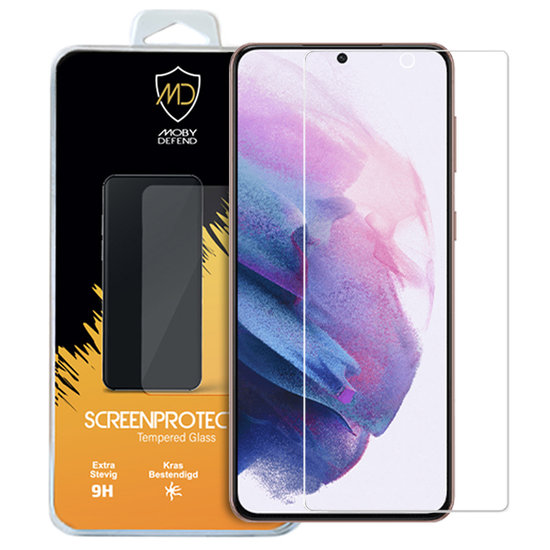 Samsung Galaxy S21 Plus (S21+) screenprotector - MobyDefend Case-Friendly Screensaver - Gehard Glas